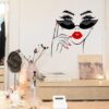 Lady On Glass Wall Sticker - Image 3